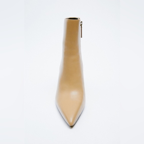 Zara Camel Wedge Heeled Boots - Picture 4 of 7